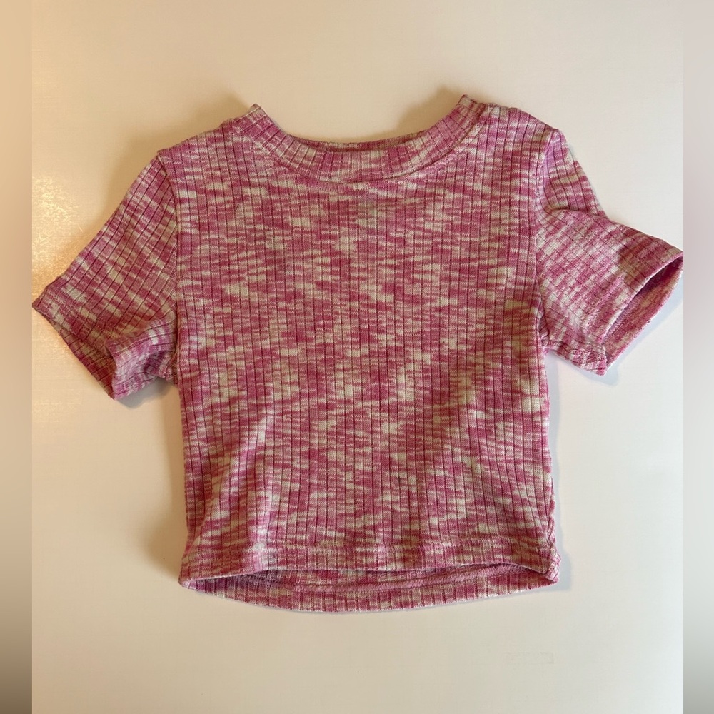 Pink and white colored crop